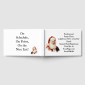 Traditionele kerstman visitekaartje gastenboek (Volledig)