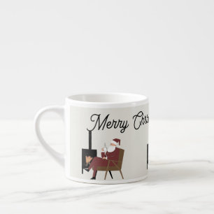 Traditionele Kerstman voor de Open Haard  Espresso Kop