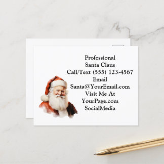 Traditionele Kerstman Zakelijke Postkaart