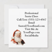 Traditionele Kerstman Zakelijke Uitnodigingkaart Kaart (Voorkant)