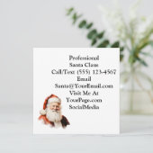 Traditionele Kerstman Zakelijke Uitnodigingskaart Kaart (Staand voorkant)