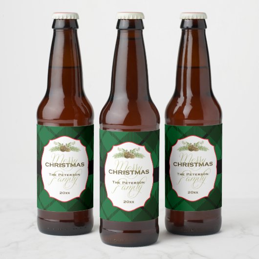 Traditionele kerstmis bier etiket (Flessen)