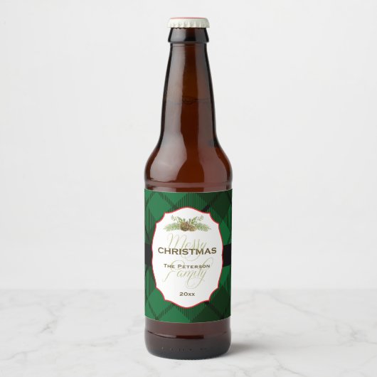 Traditionele kerstmis bier etiket (Voorkant)