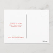 Traditionele Kerstmis Bos Schilderij Vakantie Briefkaart (Achterkant)