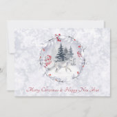 Traditionele kerstmis- en nieuwjaarsneeuwkaart aankondiging (Voorkant)