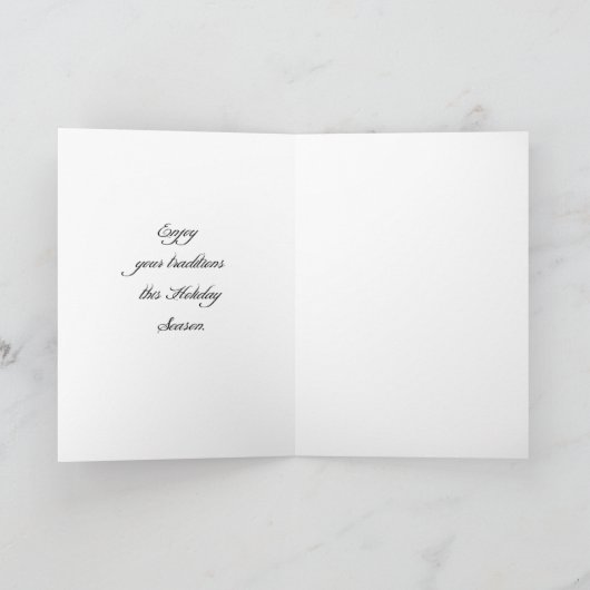 Traditionele Kerstmis Feestdagen Kaart (Binnen)