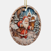 TRADITIONELE KERSTMIS KERSTMAN KERAMISCH ORNAMENT (Rechts)