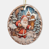 TRADITIONELE KERSTMIS KERSTMAN KERAMISCH ORNAMENT (Links)