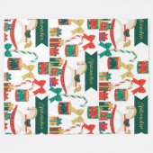 Traditionele kerstmis met de voedingskraker Ballet Fleece Deken (Voorkant (Horizontaal))