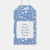 Traditionele Kerstmis Winter Scene Cadeaulabel (Achterkant)