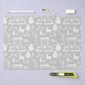 Traditionele Kerstmis Winter Scene Tissuepapier (Craft)