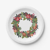 Traditionele kerstpapier Borden Papieren Bordje (Voorkant)