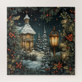 Traditionele kerstpuzzel legpuzzel (Verticaal)