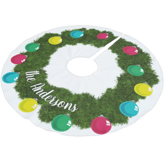 Traditionele kerstreuzenmonogram kerstboom rok (Gekanteld)