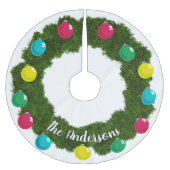 Traditionele kerstreuzenmonogram kerstboom rok (Voorkant)