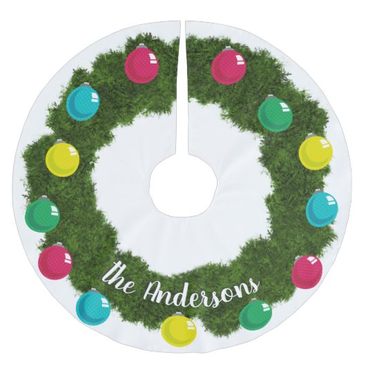 Traditionele kerstreuzenmonogram kerstboom rok (Voorkant)