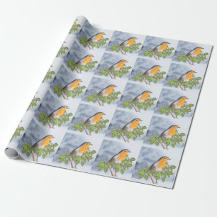 Traditionele kerstRobin en Ivy Cadeaupapier