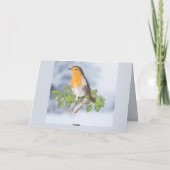 Traditionele kerstRobin en Ivy Feestdagen Kaart (Achterkant)