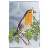 Traditionele kerstRobin en Ivy Medium Cadeauzakje (Achterkant)
