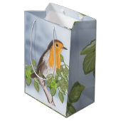 Traditionele kerstRobin en Ivy Medium Cadeauzakje (Achterkant Gekanteld)