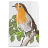 Traditionele kerstRobin en Ivy Medium Cadeauzakje (Achterkant)