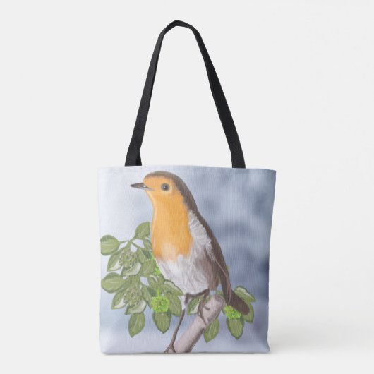 Traditionele kerstRobin en Ivy Tote Bag (Achterkant)