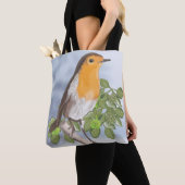 Traditionele kerstRobin en Ivy Tote Bag (Dichtbij)