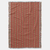 Traditionele kerstrode en groene gordels deken (Voorkant Verticaal)