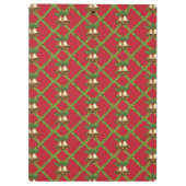 Traditionele kerstrode en groene gordels klembord (Achterkant)