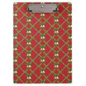 Traditionele kerstrode en groene gordels klembord (Voorkant)