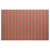 Traditionele kerstrode en groene gordels stof (Yard (91,4 cm))