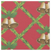 Traditionele kerstrode en groene gordels stof (Close Up)