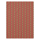 Traditionele kerstrode en groene gordels tafelkleed (Voorkant)