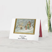 Traditionele kerstscène feestdagen kaart (Achterkant)