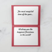 Traditionele kerstscène feestdagen kaart (Binnen)