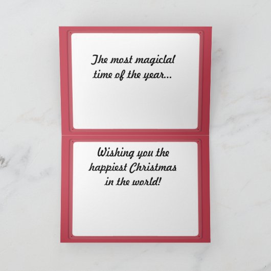 Traditionele kerstscène feestdagen kaart (Binnen)