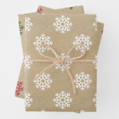 Traditionele Kerstsneeuwvlokken van kraftpapier Inpakpapier Vel (In situ)