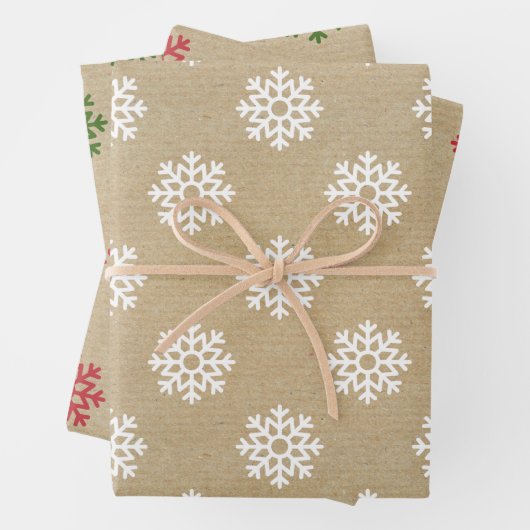 Traditionele Kerstsneeuwvlokken van kraftpapier Inpakpapier Vel (In situ)