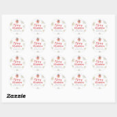 Traditionele kerstsnowflake Gifting Ronde Sticker (Vel)
