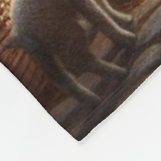 Traditionele kerststal fleece deken (Hoek)