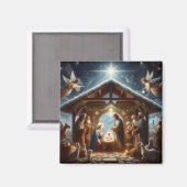 Traditionele kerststal magneet (Voorkant / Achterkant)