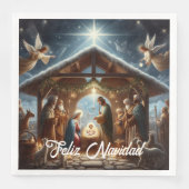 Traditionele kerststal servet (Voorkant)