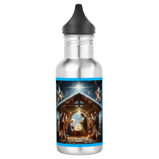 Traditionele kerststal waterfles  (Links)