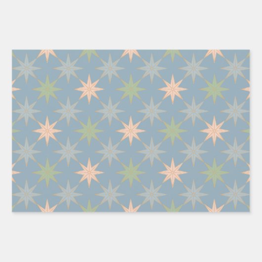  traditionele kerststerretro inpakpapier vel (Voorkant 3)