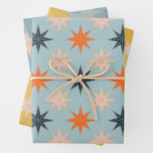  traditionele kerststerretro inpakpapier vel (In situ)