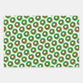 Traditionele kerststijl 3 set inpakpapier vel (Voorkant 3)