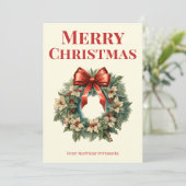 Traditionele kerstvakantie Kaart voor klanten (Staand voorkant)