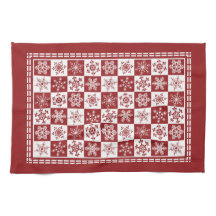 Traditionele kerstvakantie rode sneeuwvlokken