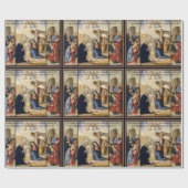 Traditionele kerstvakantieschildering cadeaupapier (Vlak)