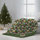 Traditionele kerstversieringen nostalgisch Voeg na Fleece Deken